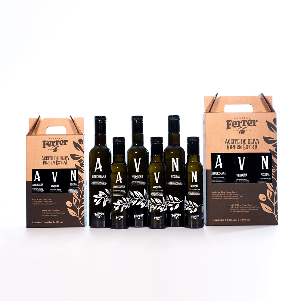Coffret huile d'olive - Oliviers Centenaires - Huiles d'olive vierge extra  - A l'Olivier